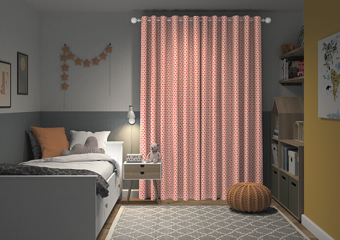 Zap, Coral - Made to Measure Curtains - Image 7